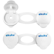 Sahtli lukk Akuku A0648, valge, 10 cm, 2 tk