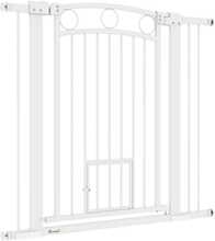Lemmikloomade turvavärav PawHut, 76-104 cm, valge