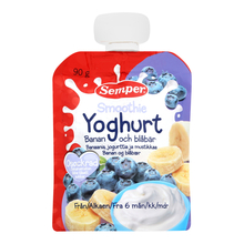 Jogurtismuuti Semper banaani ja mustikaga, alates 6 kuud, 90 g
