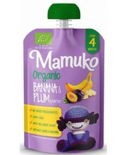 Ökoloogiline banaani- ja ploomipüree Mamuko, alates 4 kuud, 100 g