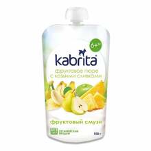 Puuviljapüree kitsepiimakoorega Kabrita, alates 6. elukuust, 100 g