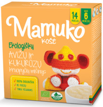 Mahe kaera- ja maisipuder Mamuko, alates 6 kuust, 240 g