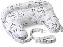 Toitmispadi Chicco Boppy Deluxe Hello Baby, valge/must/hall