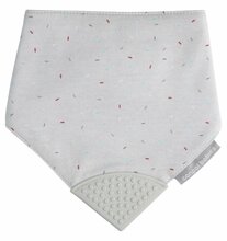 Pudipõll närimisleluga Canpol Bib With Teether 26/902, tekstiil/silikoon, 0 kuud, hall