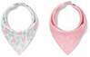 Pudipõll BabyOno Be Active Bandana Bib 879/10, puuvill, 0+ kuud, 2 tk, valge/roosa