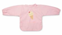 Veekindel pudipõll Saro Baby Waterproof Bib with Sleeves 16586, pikkade varrukatega, roosa