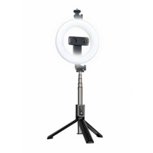 Selfipulk statiiviga XO SS12, 95 cm, must, LED-lambiga
