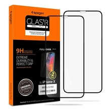 Kaitseklaas Spigen Glass FC, iPhone 11 Pro, 2tk, must