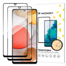 Kaitseklaas Wozinsky Full Glue Super Tough, Samsung Galaxy A42 5G, must, 2tk