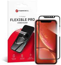 Ekraanikaitseklaas Forcell Flexible Nano Glass 5D, iPhone Xr/11, must