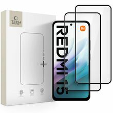 Karastatud kaitseklaas Tech-Protect Glass Fit+, Xiaomi Redmi 15 4G/5G, 2tk, must