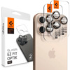 Kaamera kaitseklaas Spigen Optik Pro GLAS.TR EZ FIT, Apple iPhone 16 Pro/Pro Max, desert titanium, 2tk
