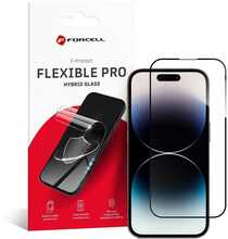 Kaitseklaas Forcell Flexible Nano Glass 5D, Apple iPhone 14 Pro, must