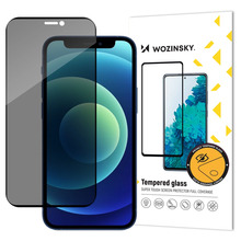 Ekraanikaitseklaas Wozinsky Privacy Glass, Apple iPhone 12/12 Pro, Anti Spy filtriga