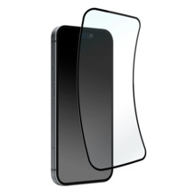 Hübriid-ekraanikaitse Puro Flexible Glass D3O, Apple iPhone 16 Pro, must raam