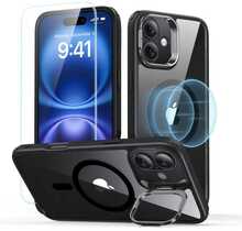 Korpus ja kaitseklaas ESR Classic Hybrid Kickstand Halolock MagSafe, Apple iPhone 16 Plus, must