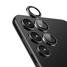 Karastatud klaas CRONG, Samsung Galaxy S24, must, kaamera objektiivile