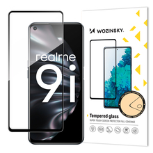 Karastatud klaas Wozinsky, täisliim, raamiga, must, Oppo A76 / A36 / Realme 9i