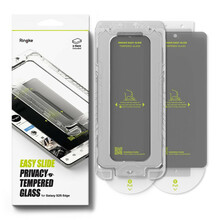 Kaitseklaas Ringke Easy Slide Privacy, Samsung Galaxy S25 Edge, 2 tk, must
