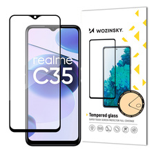 Karastatud klaas Wozinsky 9H, Realme C35, raamiga, must
