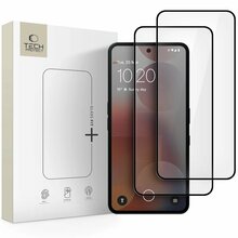 Ekraanikaitseklaas Tech-Protect Glass Fit+, Nothing Phone 3A/3A Pro, must, 2tk