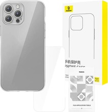 Läbipaistev ümbris Baseus, iPhone 15 Pro + karastatud klaas