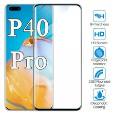 Kaitseklaas HQ 9D Full Glue, Huawei P40 Pro, must