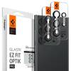 Kaamera kaitseklaas Spigen Optik.tR EZ Fit, Samsung Galaxy S24 Ultra, must, 2 tk