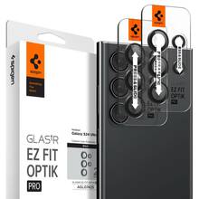 Kaamera kaitseklaas Spigen Optik.tR EZ Fit, Samsung Galaxy S24 Ultra, must, 2 tk