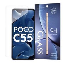 Kaitseklaas HURTEL Standard Tempered Glass, Xiaomi Redmi 11A / Poco C55 / Redmi 12C, 9H