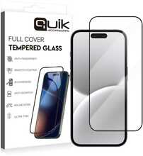 Telefoni kaitseklaas Quik Full Cover Tempered Glass, Apple iPhone 16, 6.1, 9H