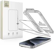 Kaitseklaas Tech-Protect Quick Set+, Apple iPhone 15 Pro, must, 2 tk