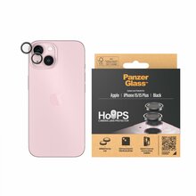 PanzerGlass Hoops kaamera objektiivi kaitse, iPhone 15/15 Plus, must