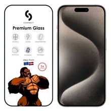 Kaitseklaas Connect Corning Gorilla Glass 5X 3D, Apple iPhone 15 Pro Max, must