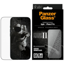 Kaitseklaas PanzerGlass Ceramic II Ultra-Wide Fit EasyAligner, Apple iPhone 17 Pro