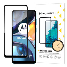 Kaitseklaas Wozinsky Full Glue, Motorola Moto G22, must