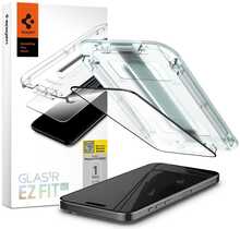 Kaitseklaas Spigen Glas.tR EZ Fit FC, must, iPhone 15 Pro