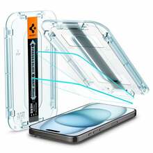 Kaitseklaas Spigen Glass tR EZ Fit, transparency iPhone 15/16, 6.1, 2tk