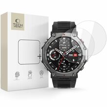 Kaitseklaas Tech-Protect Glass Fit+ 2-pack, Amazfit T-Rex 3 Pro 48mm, läbipaistev