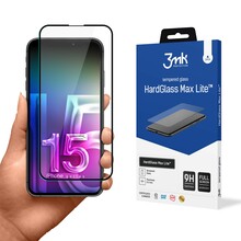 Kaitseklaas 3MK Hard Glass Max Lite, Apple iPhone 15 Pro, must