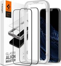 Kaitseklaas Spigen ALM Glass FC, iPhone 13 Pro Max, 2tk, must