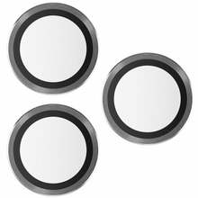 PanzerGlass Hoops kaamera objektiivi kaitseklaas, iPhone 15 Pro/Pro Max, Black Metal