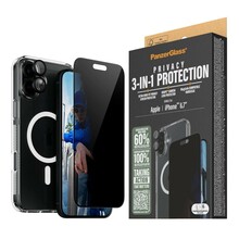 Kaitseklaas PanzerGlass 3-in-1 Privacy Protect Bundle, iPhone 16 Plus, 6.7