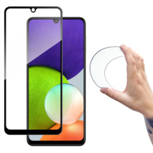 Ekraanikaitseklaas Wozinsky Full Cover Flexi Nano Glass Hybrid raamiga, Samsung Galaxy A22 4G, must