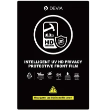 Kaitsekile Devia UV HD Privacy, 0,3 mm, 6H, 10 tk