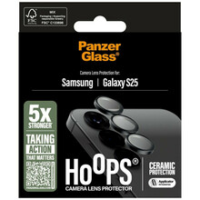 Objektiivi kaitse PanzerGlass Hoops Ceramic Lens Protector, Samsung Galaxy S25, must