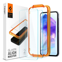 Kaitseklaas Spigen Glass tR AlignMaster, Samsung Galaxy A55 5G, 2tk, läbipaistev