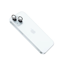 Kaamera kaitseklaas Fixed Camera, Apple iPhone 16/16 Plus, Silver