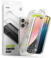 Kaitseklaas Ringke Easy Slide, iPhone 16 Pro, 2tk, must