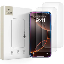 Karastatud kaitseklaas Tech-Protect Glass Fit+, Apple iPhone 16 Pro / 17 / 17 Pro, 2tk, läbipaistev